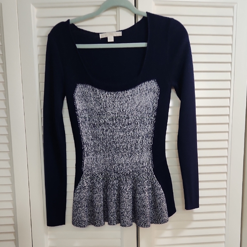 Boston Proper Navy and Grey Sweater